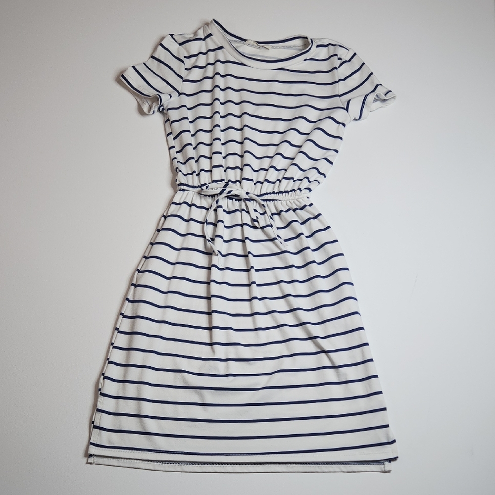 Reborn J Striped Navy and White Dress